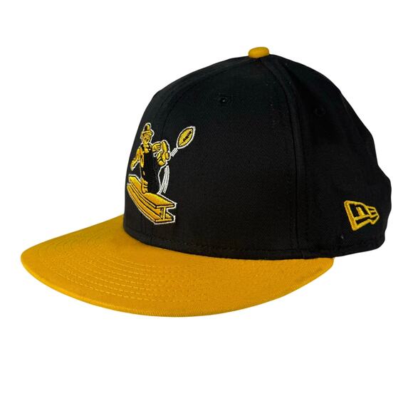 New Era 9Fifty NFL Pittsburgh Steelers Snapback Hat Black Gold M/L Retro - Picture 10 of 10